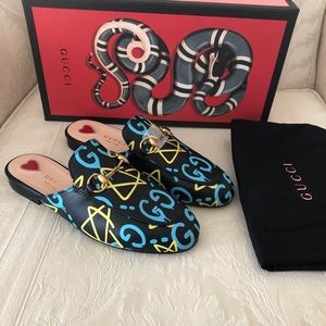 $750 Gucci princetown ghost star leather mules